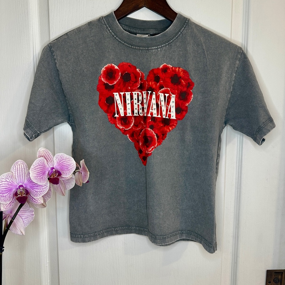 ZARA NIRVANA ® RHINESTONE T-SHIRT (8-9)